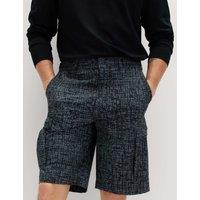 M&S Straight Fit Cargo Shorts Grey Mix