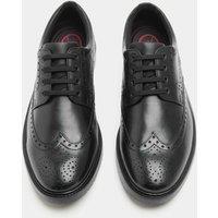 M&S Wide Fit Airflex Leather Brogues Black