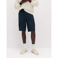 M&S Straight Fit Cargo Shorts Navy