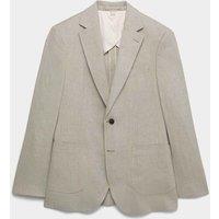Autograph Linen Blend Textured Blazer Soft Brown