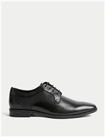 M&S Leather Derby Shoes Dark Brown