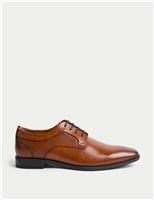M&S Leather Derby Shoes Dark Brown