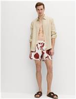 Quick Dry Textured Floral Swim Shorts