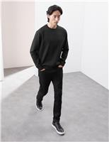 Autograph Cotton Rich Crew Neck Sweatshirt Light Blue