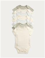 7 Pack Pure Cotton Frog Print Bodysuits (0-3 Yrs)