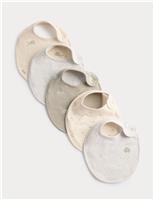 5 Pack Cotton Rich Frog Print Bibs