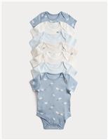 7 Pack Pure Cotton Plane Bodysuits (5lbs-3 Yrs)