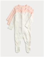 3 Pack Pure Cotton Printed Sleepsuits (0-3 Yrs)