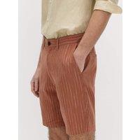 M&S Linen Blend Chino Shorts Rust Mix
