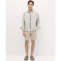 M&S Linen Blend Chino Shorts Stone/Khaki