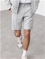 Autograph Smart Seersucker Stretch Shorts Dark Navy