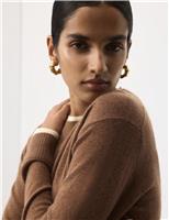 Pure Cashmere Textured Tipped Jumper