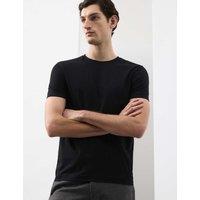 Autograph Pure Supima Cotton Slim Fit Crew Neck T Shirt Black