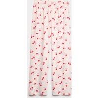 M&S Pure Cotton Striped Cherry Pyjama Bottoms (6-16 Yrs) Pink Mix
