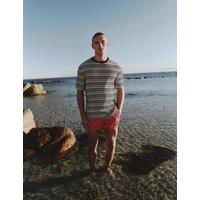 M&S Relaxed Fit Cotton Rich Textured Striped T-Shirt Ecru