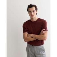 JAEGER Pure Cotton T-Shirt Burgundy
