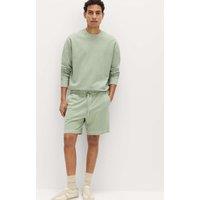 M&S Relaxed Fit Pure Cotton Garment Dye Short Pistachio
