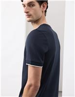 Pure Cotton Jacquard T-Shirt