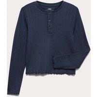 M&S Pyjama Top (6-16 Yrs) Navy