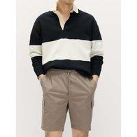 M&S Elasticated Waist Ripstop Cargo Shorts Mocha