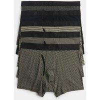 Autograph 5 Pack Supersoft Cotton Trunks Green Mix