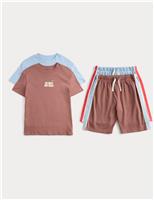 2 Pack Graphic Short Pyjama Sets (6-16 Yrs)