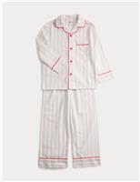 Pure Cotton Striped Pyjamas (9 Mths-8 Yrs)
