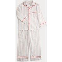 M&S Pure Cotton Striped Pyjamas (9 Mths-8 Yrs) Red Mix