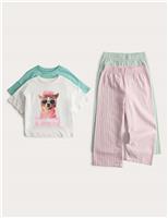 2 Pack Pure Cotton Dog Graphic Pyjama Sets (1-8 Yrs)