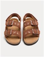 Kids Western Patterned Footbed Sandals (4 Small-2 Large)