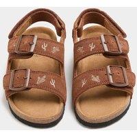 M&S Kids' Western Patterned Footbed Sandals (4 Small-2 Large) Brown Mix
