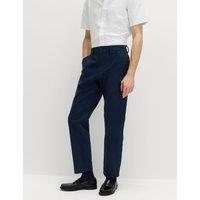 M&S Regular Fit Pure Cotton Twill Chinos Navy