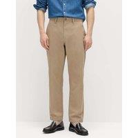 M&S Regular Fit Pure Cotton Twill Chinos Mushroom