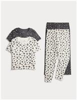 2 Pack Cotton Rich Leopard Pyjamas (0-16 Yrs)