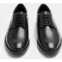 M&S Wide Fit Airflex Leather Derby Shoes Black