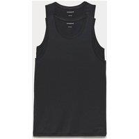Autograph 2 Pack Modal Rich 360 Flex Sleeveless Vest Black