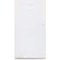 Autograph 2 Pack Modal Rich 360 Flex Sleeveless Vest White