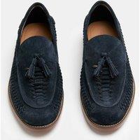 M&S Suede Slip On Loafers Navy