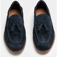 M&S Suede Slip On Loafers Navy