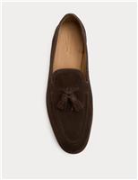M&S Suede Tassel Loafers Tan