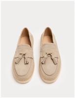 M&S Tasselled Suede Espadrilles Stone