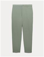 Tapered Fit Cotton Rich Seersucker Trousers