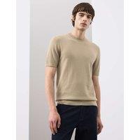 Autograph Pure Extra Fine Merino Wool Crew Neck T-Shirt Sand