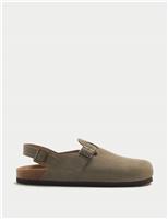 Suede Backstrap Mules