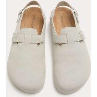 M&S Suede Backstrap Mules Light Grey