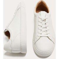 Autograph Wide Fit Leather Lace up Trainers White