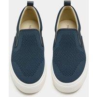 M&S Mesh Slip On Pumps Navy