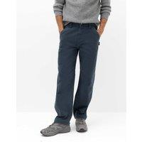 M&S Loose Fit Pure Cotton Utility Trousers Navy