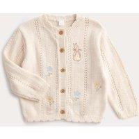 M&S Pure Cotton Peter Rabbit Cardigan (0-3 Yrs) Oatmeal
