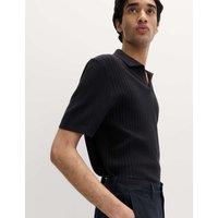 M&S Regular Fit Linen Blend Chinos Navy/Grey